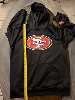 Ultra Game NFL San Francisco 49ers Black Pullover Hoodie Youth Size 14-16